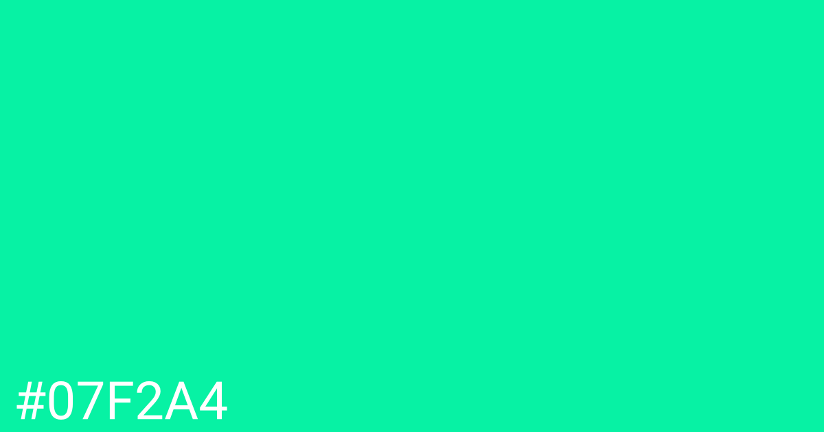 Hex color #07f2a4 graphic