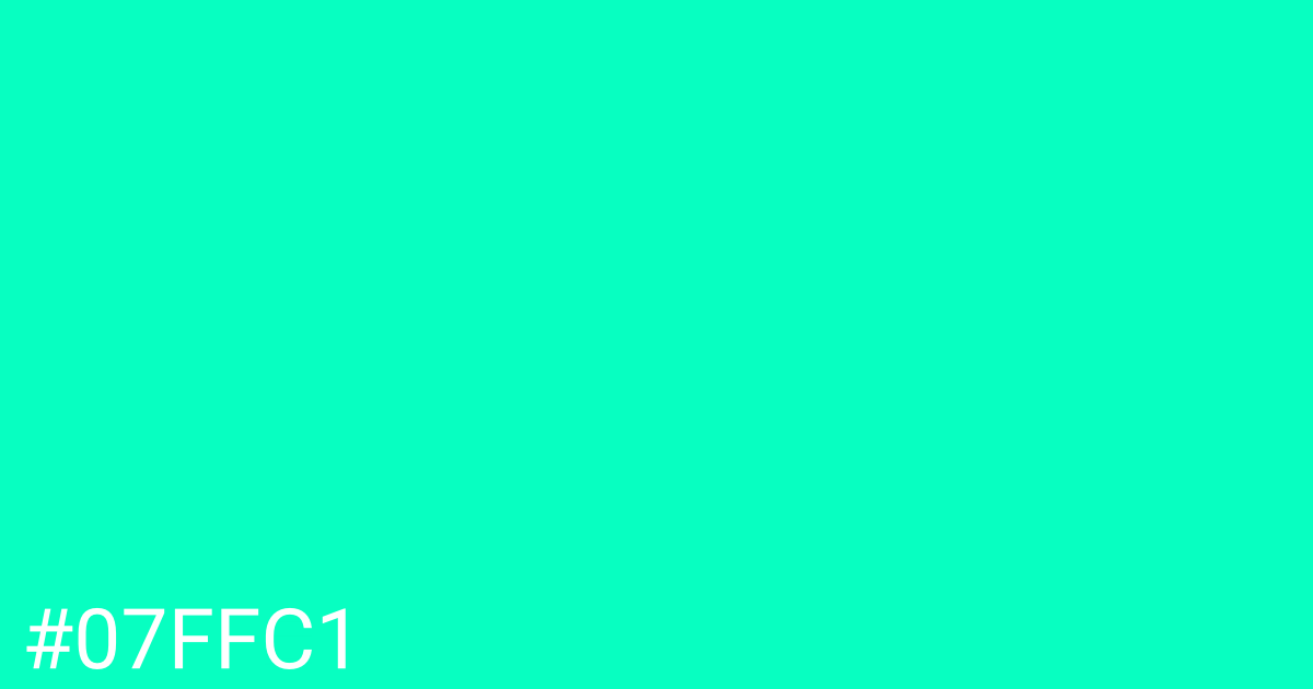Hex color #07ffc1 graphic