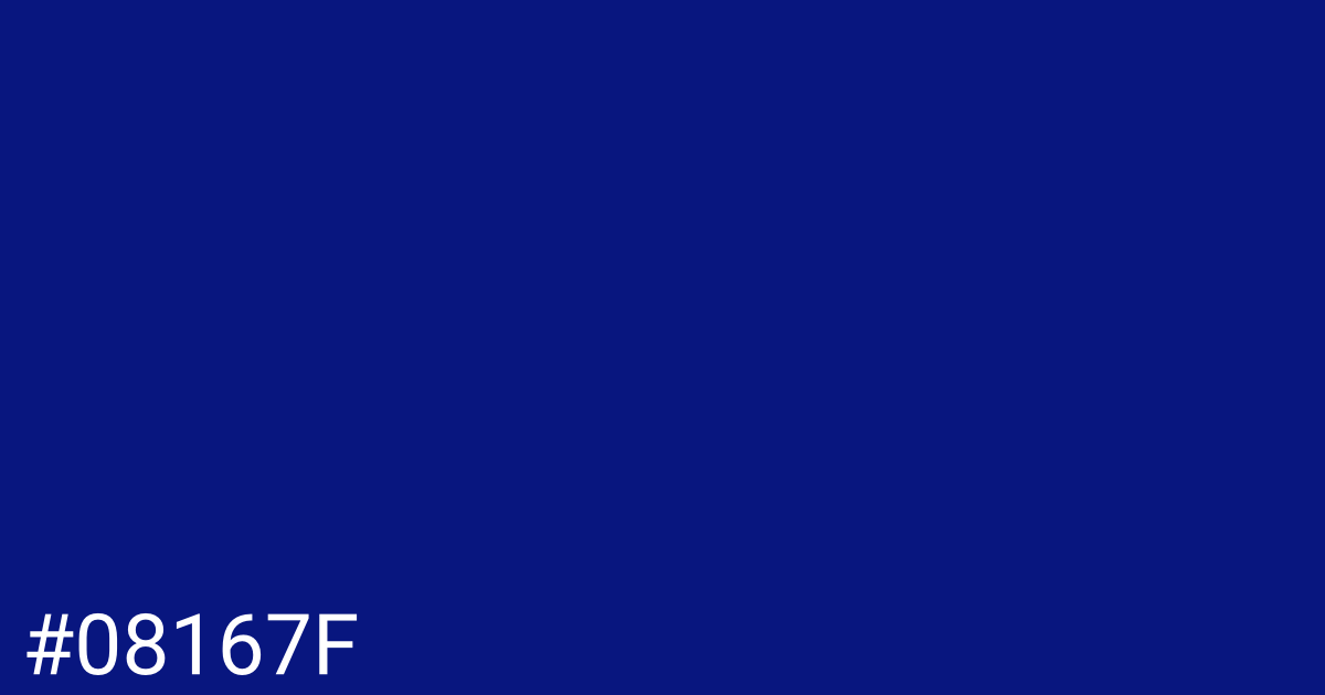 Hex color #08167f graphic