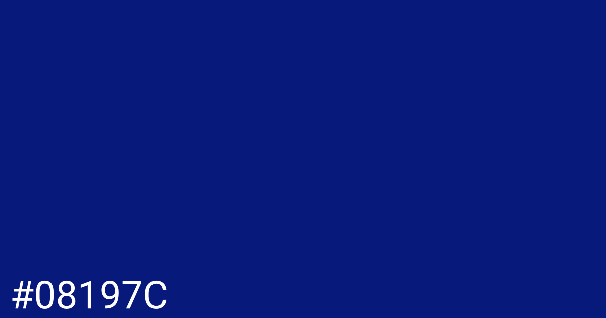 Hex color #08197c graphic