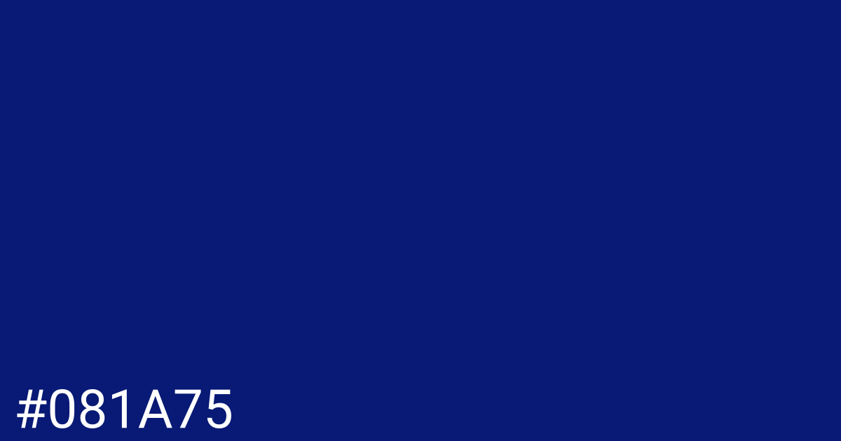 Hex color #081a75 graphic