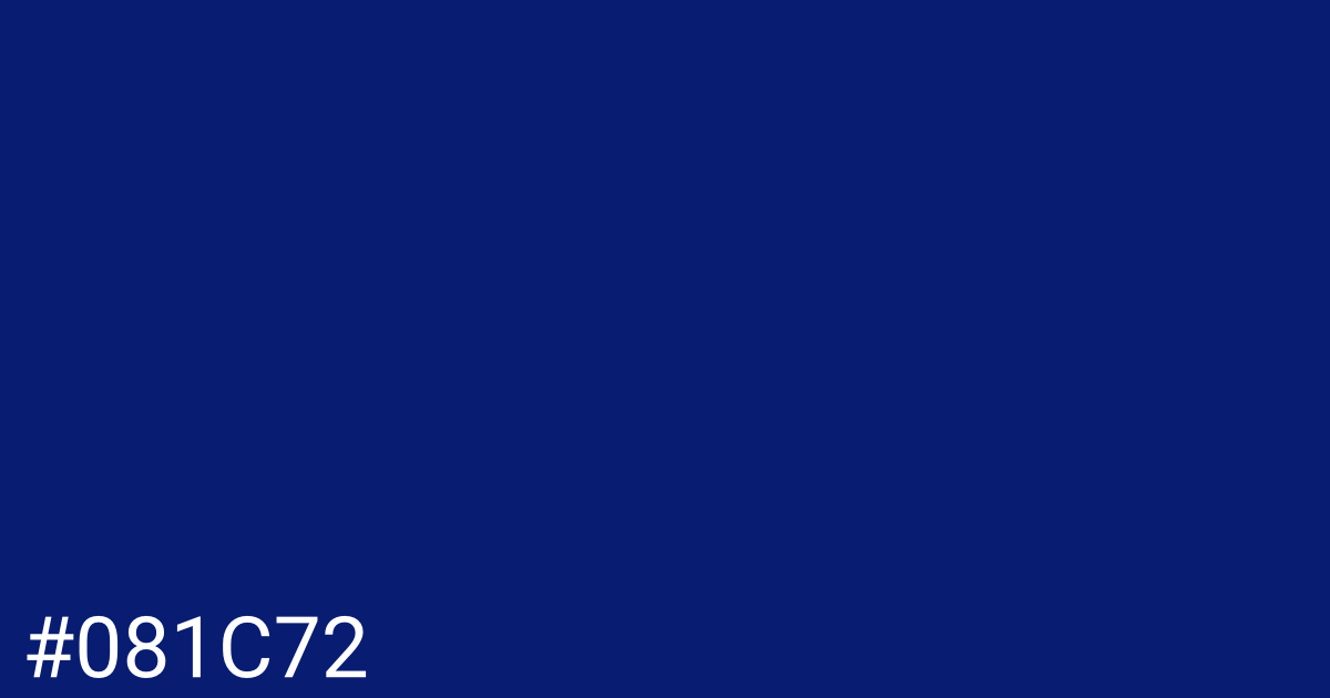 Hex color #081c72 graphic
