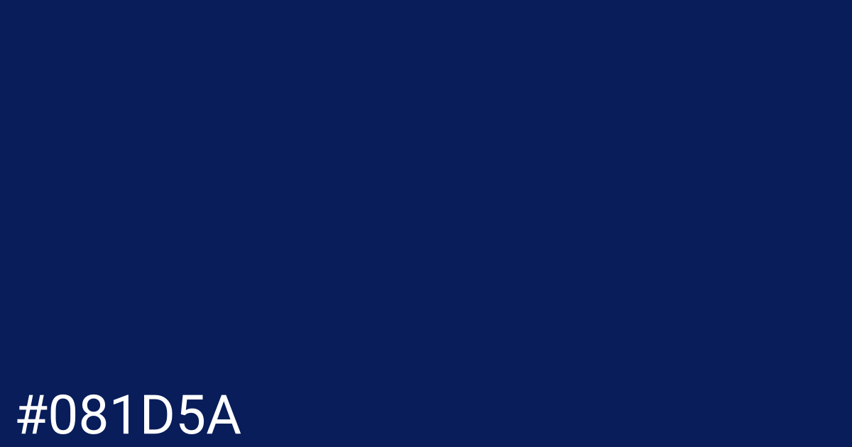 Hex color #081d5a graphic