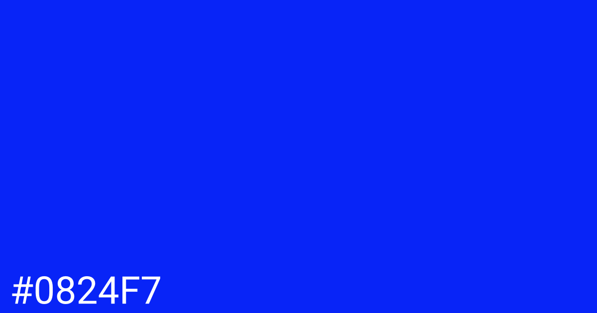 Hex color #0824f7 graphic