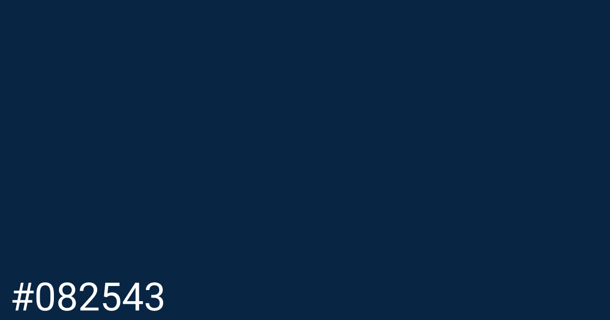 Hex color #082543 graphic