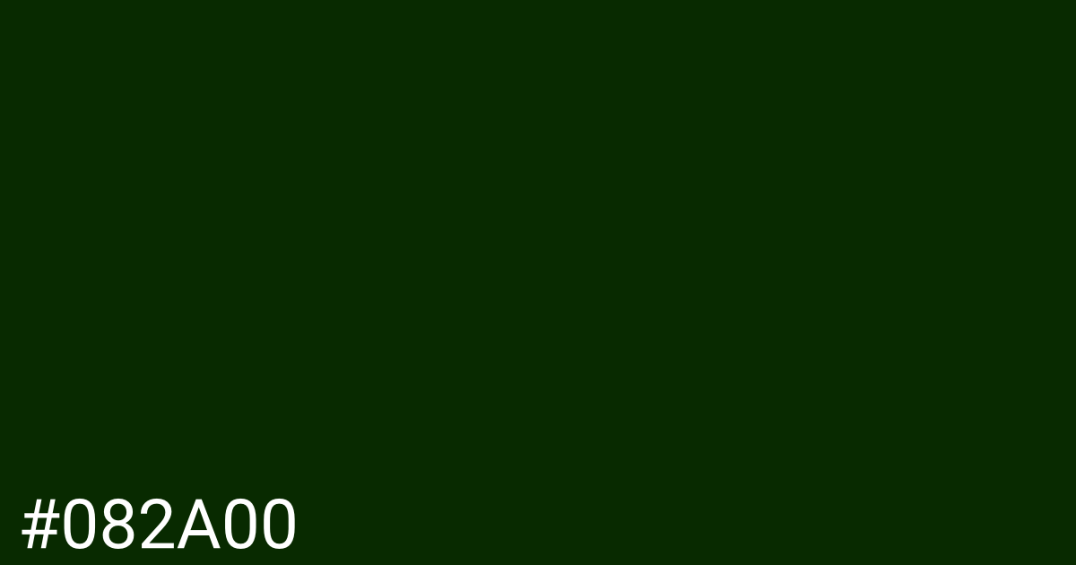 Hex color #082a00 graphic