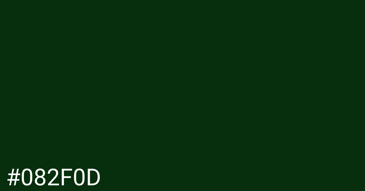 Hex color #082f0d graphic