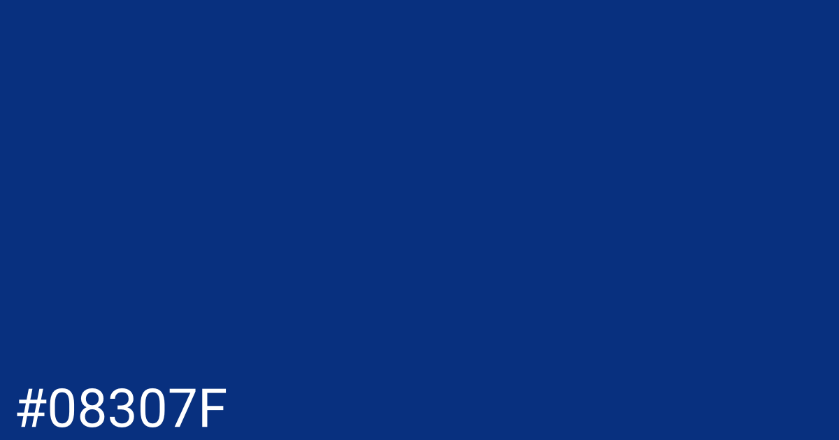 Hex color #08307f graphic