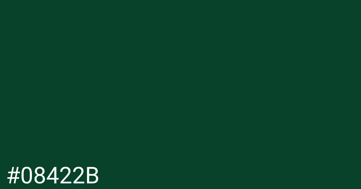 Hex color #08422b graphic