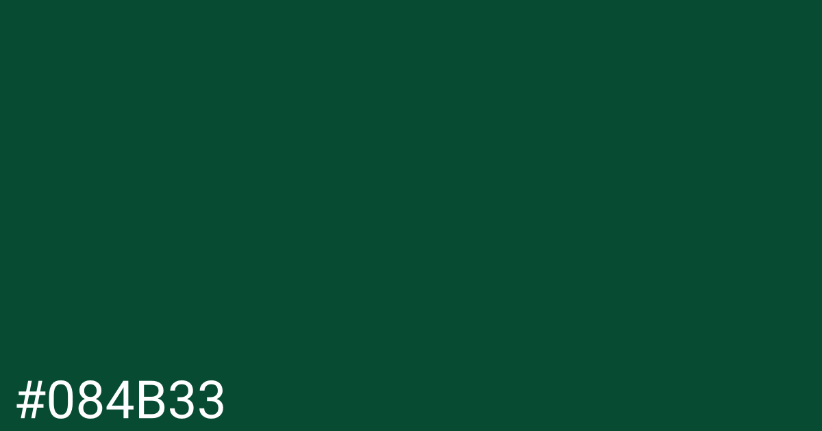 Hex color #084b33 graphic