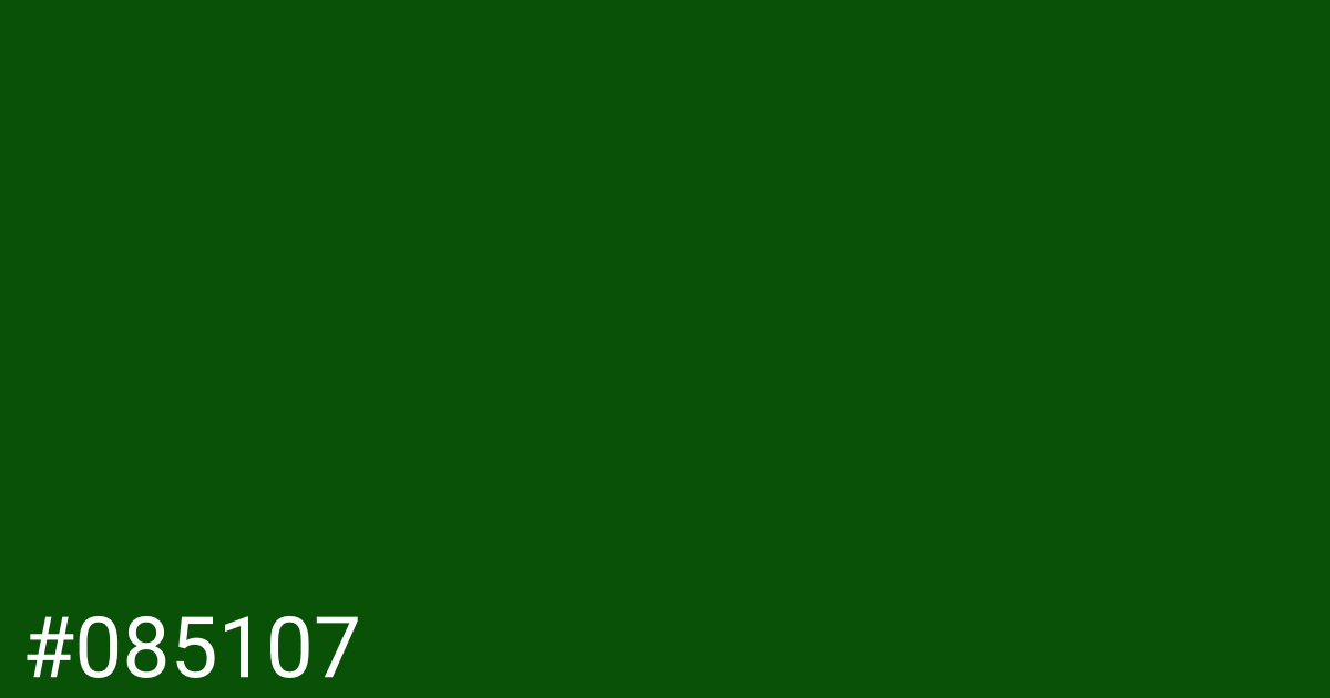 Hex color #085107 graphic