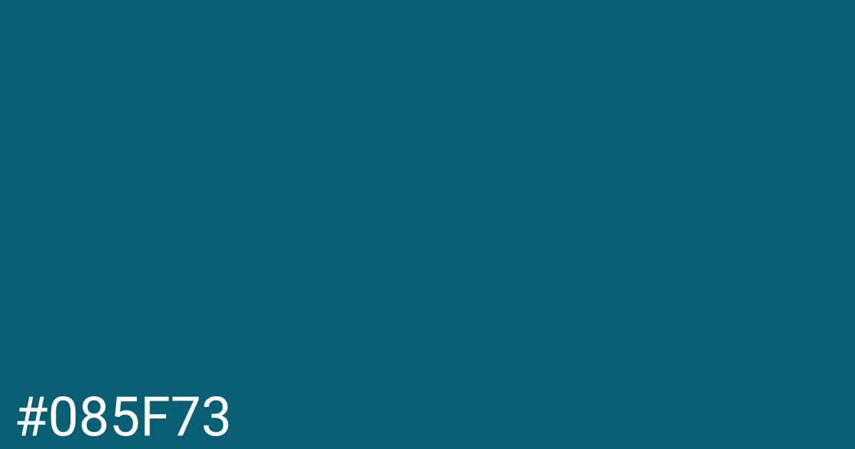 Hex color #085f73 graphic