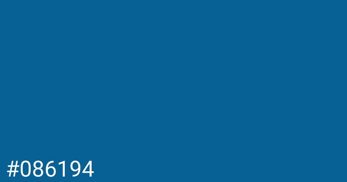 Hex color #086194 graphic