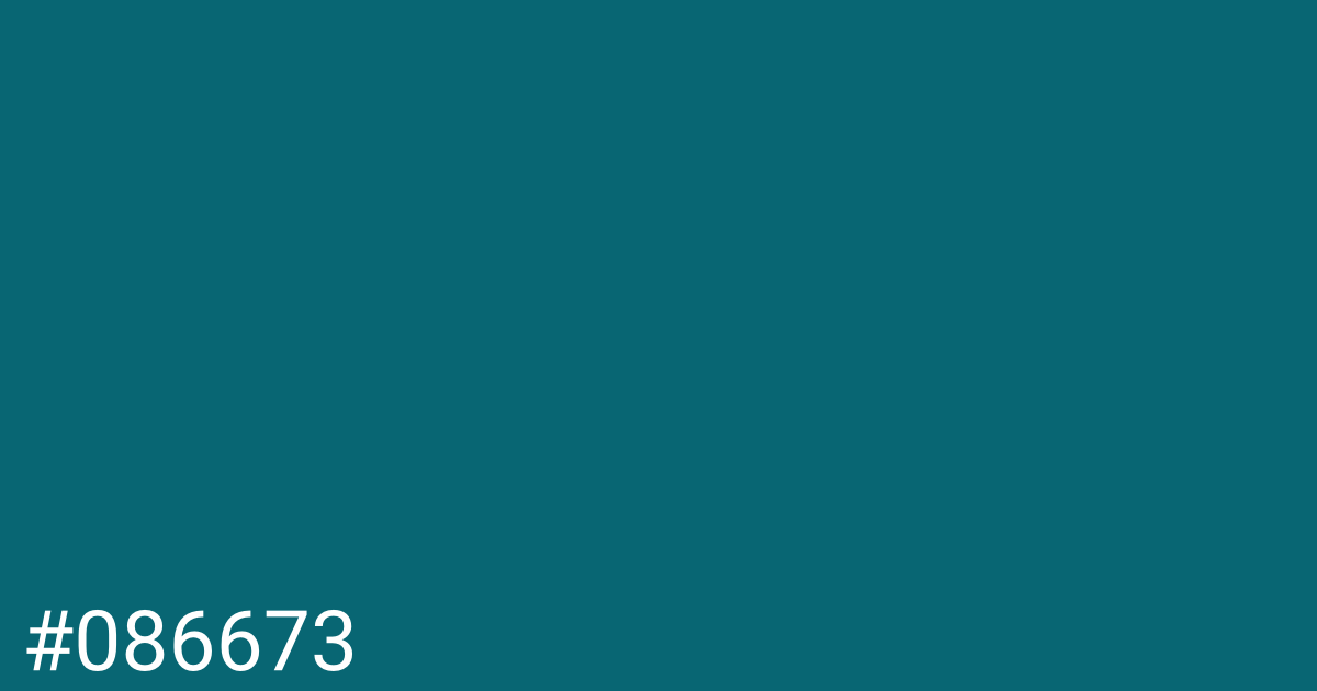 Hex color #086673 graphic