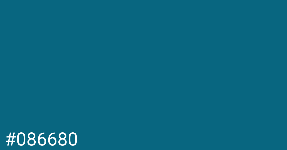 Hex color #086680 graphic