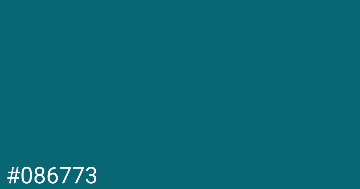 Hex color #086773 graphic