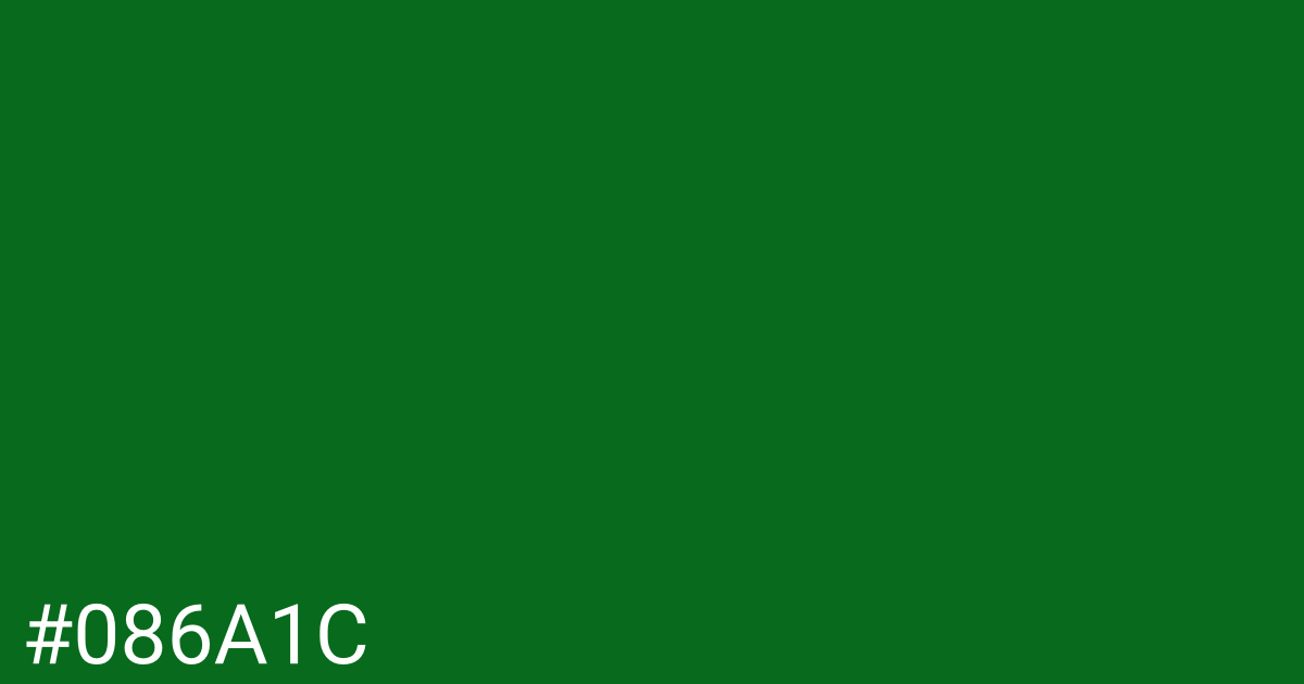 Hex color #086a1c graphic