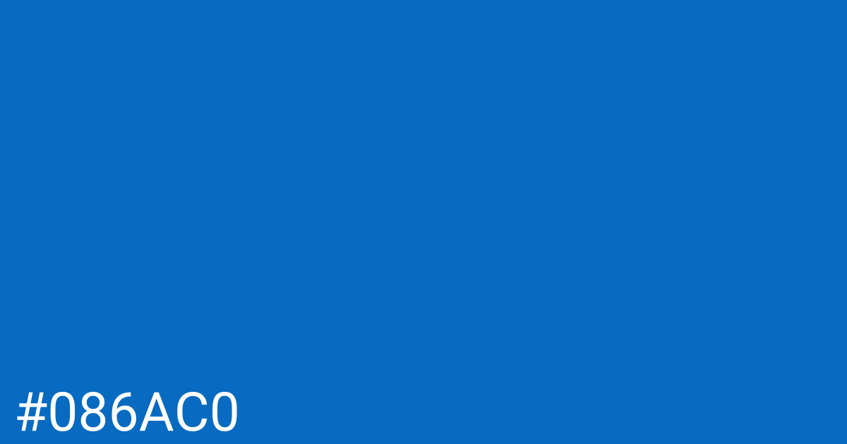 Hex color #086ac0 graphic