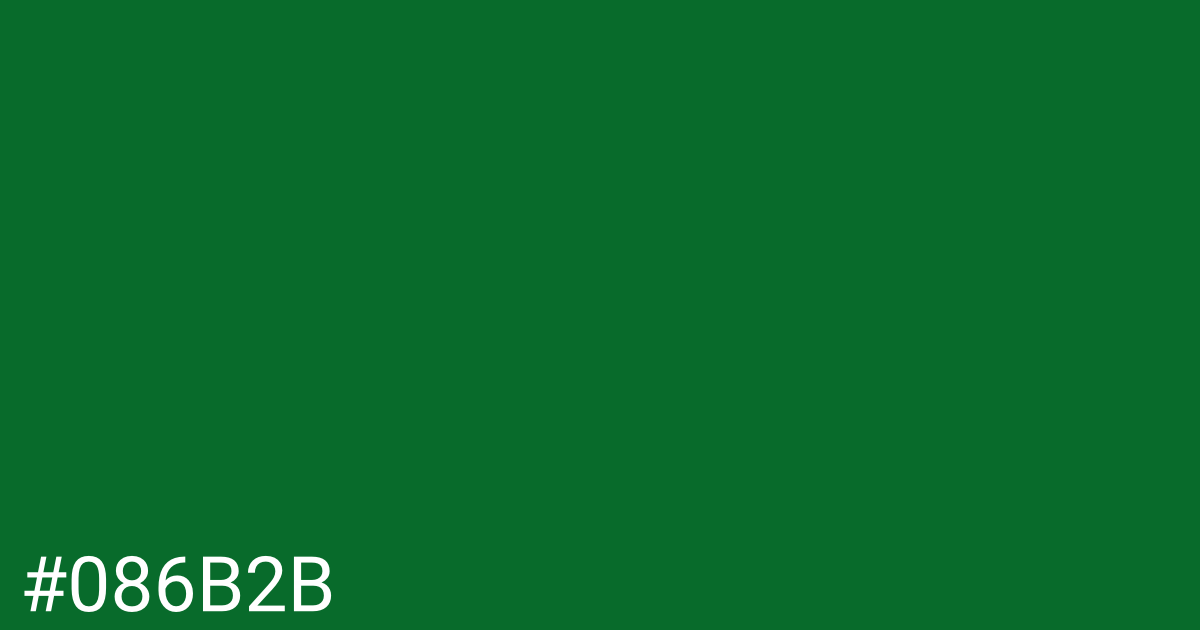 Hex color #086b2b graphic