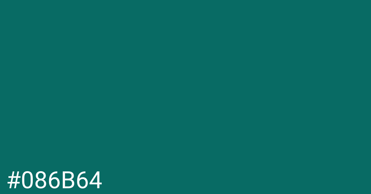 Hex color #086b64 graphic