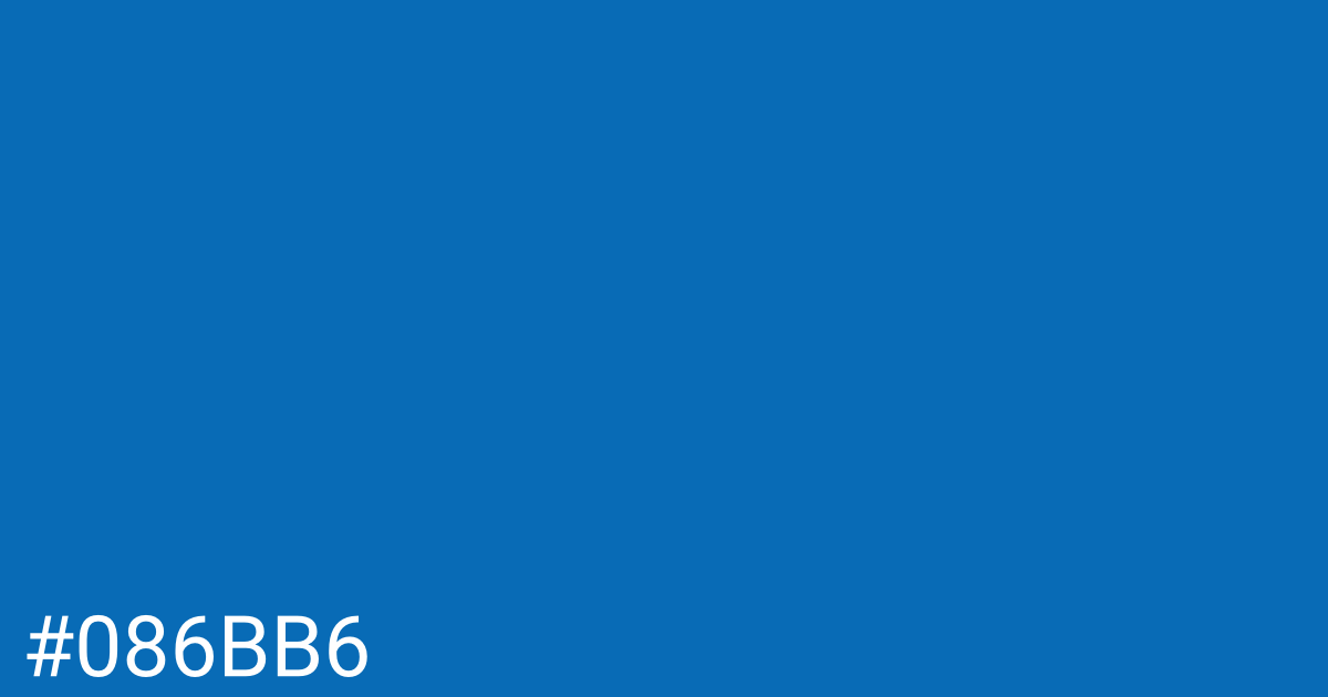 Hex color #086bb6 graphic