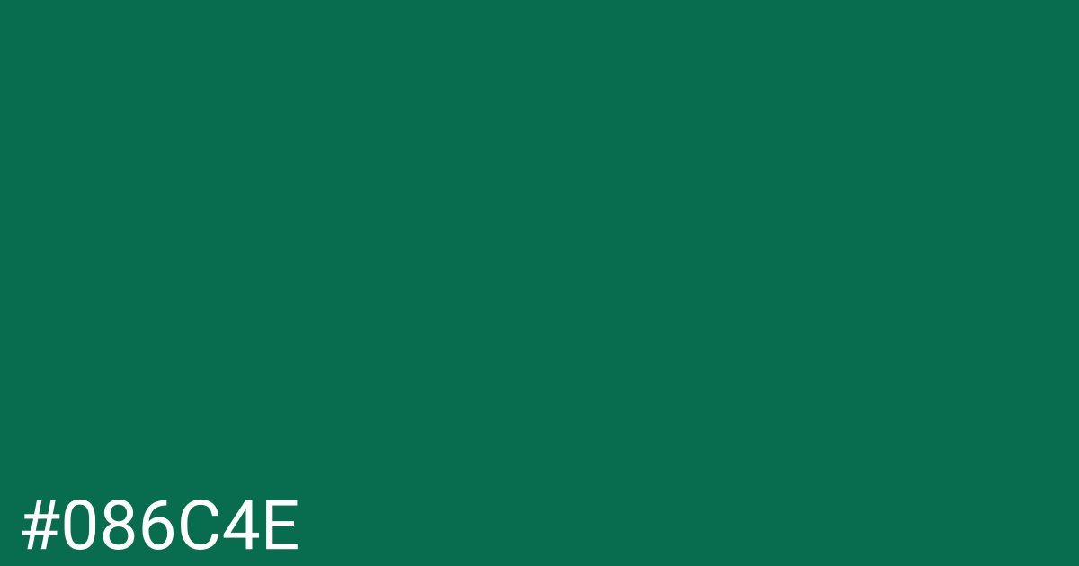 Hex color #086c4e graphic