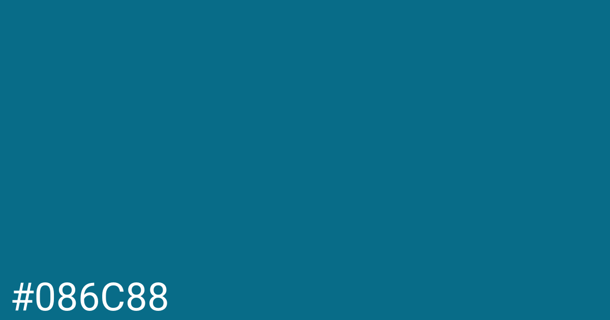 Hex color #086c88 graphic