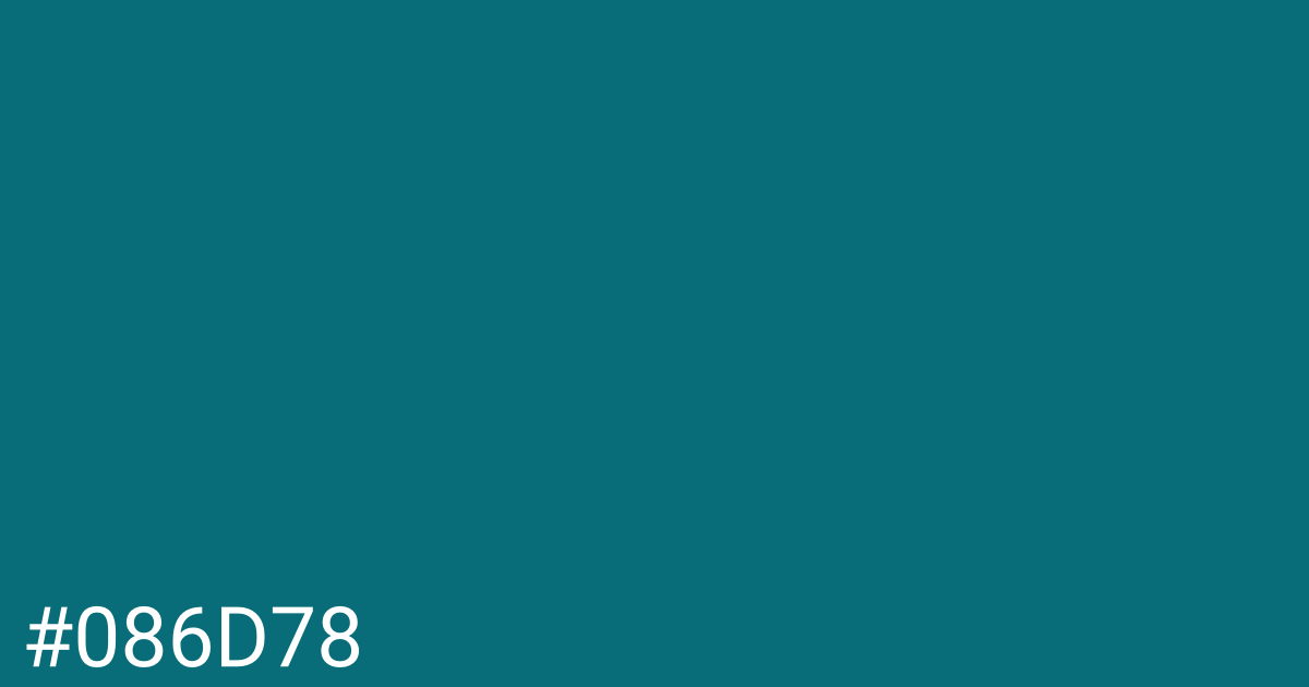 Hex color #086d78 graphic