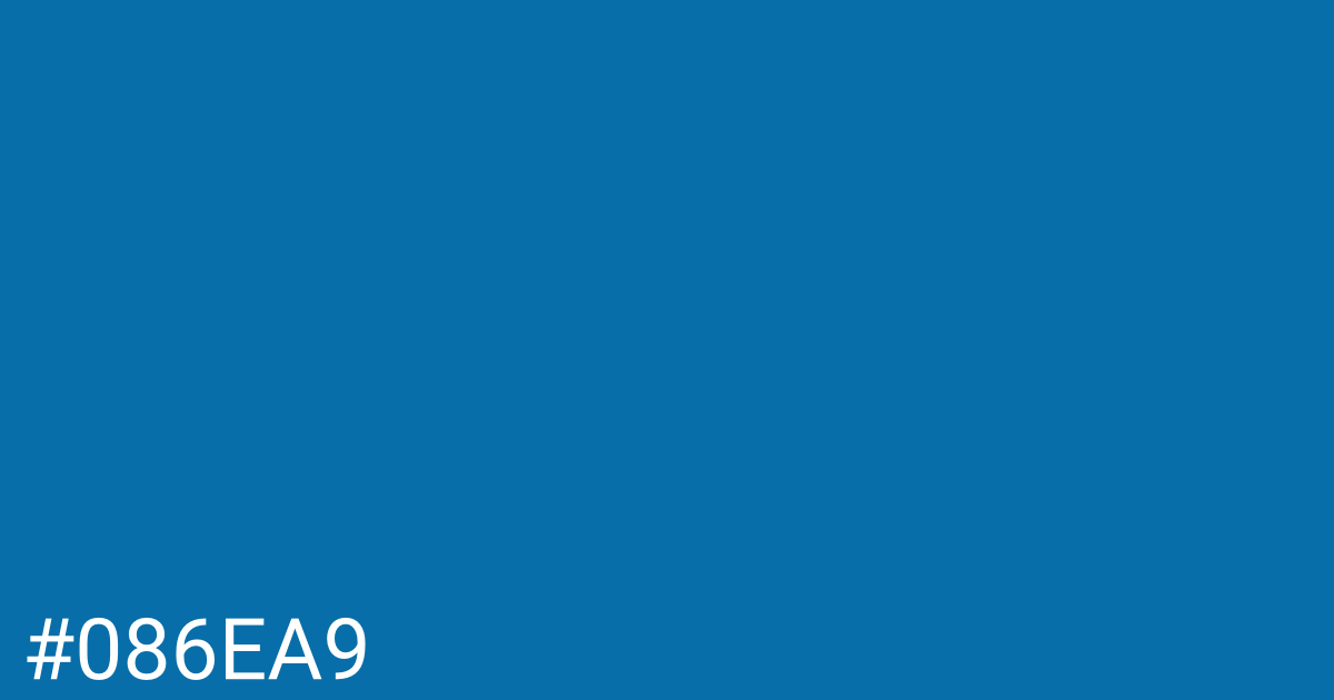 Hex color #086ea9 graphic