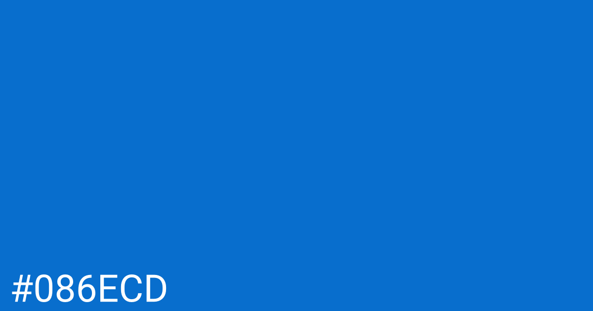Hex color #086ecd graphic
