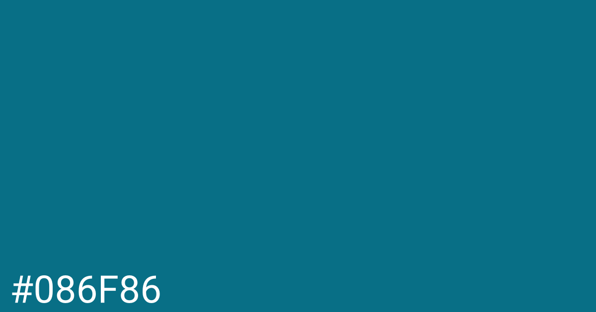 Hex color #086f86 graphic