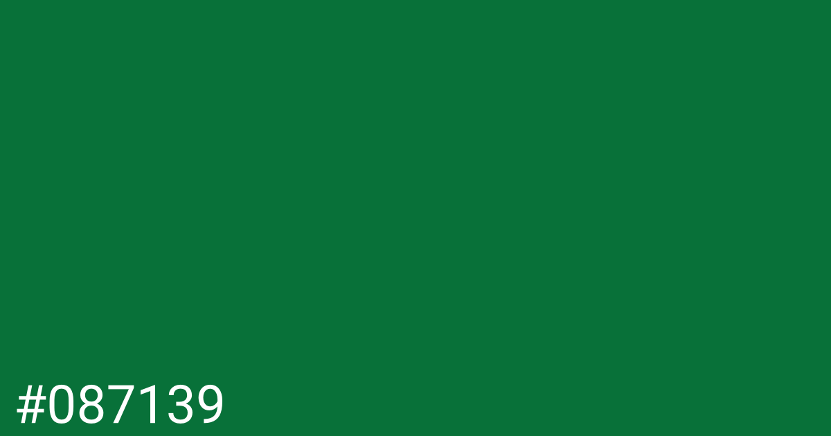 Hex color #087139 graphic