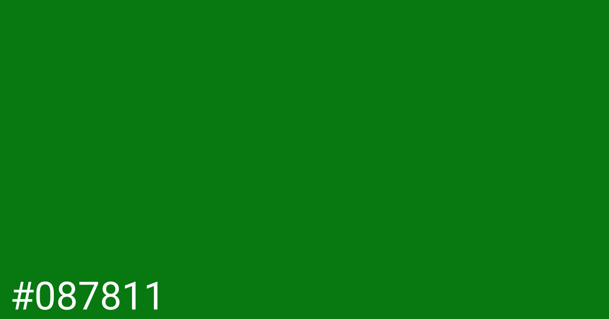 Hex color #087811 graphic