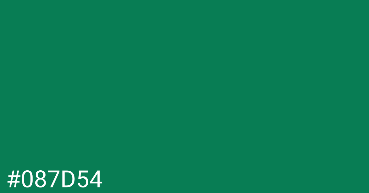 Hex color #087d54 graphic