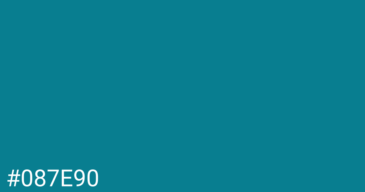 Hex color #087e90 graphic