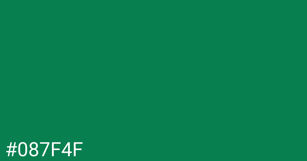 Hex color #087f4f graphic