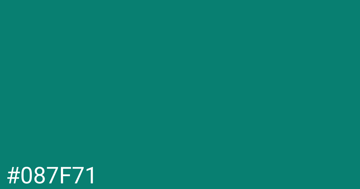 Hex color #087f71 graphic