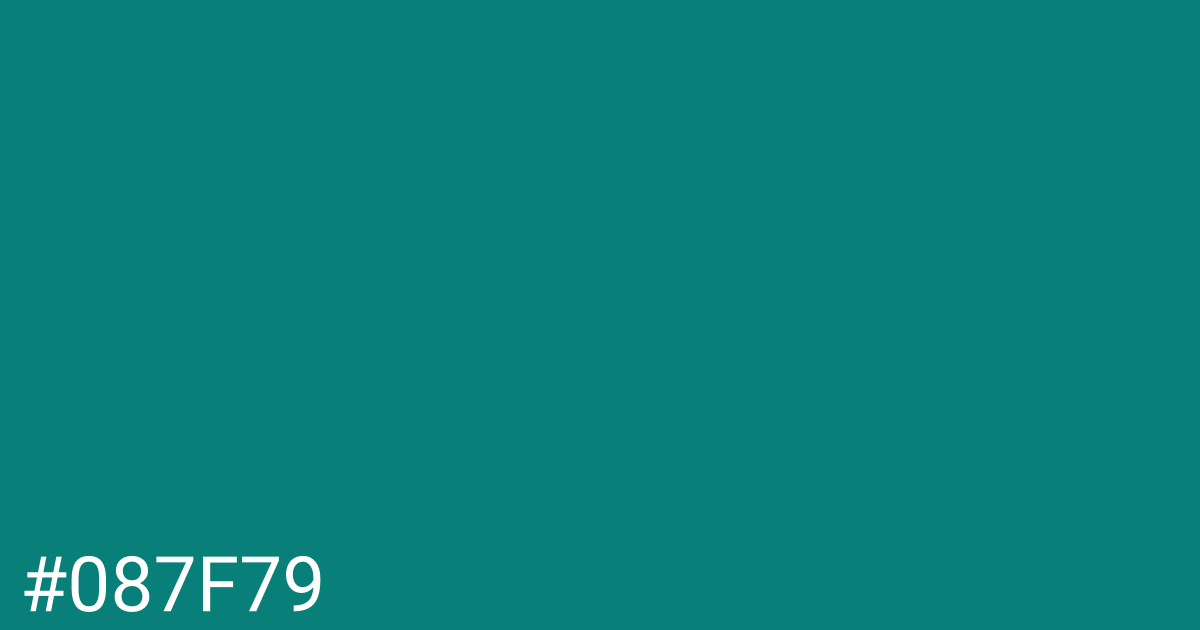 Hex color #087f79 graphic