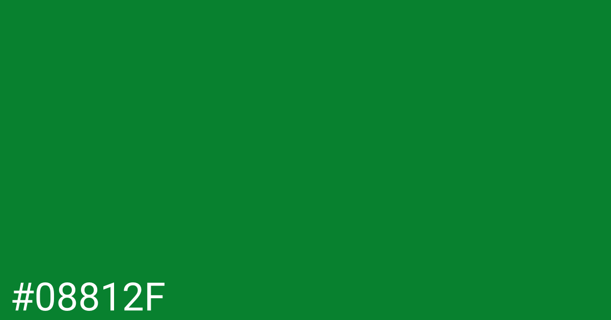 Hex color #08812f graphic