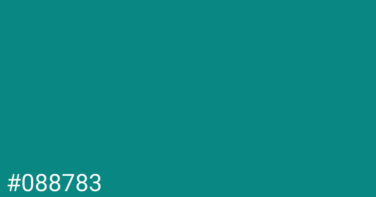 Hex color #088783 graphic