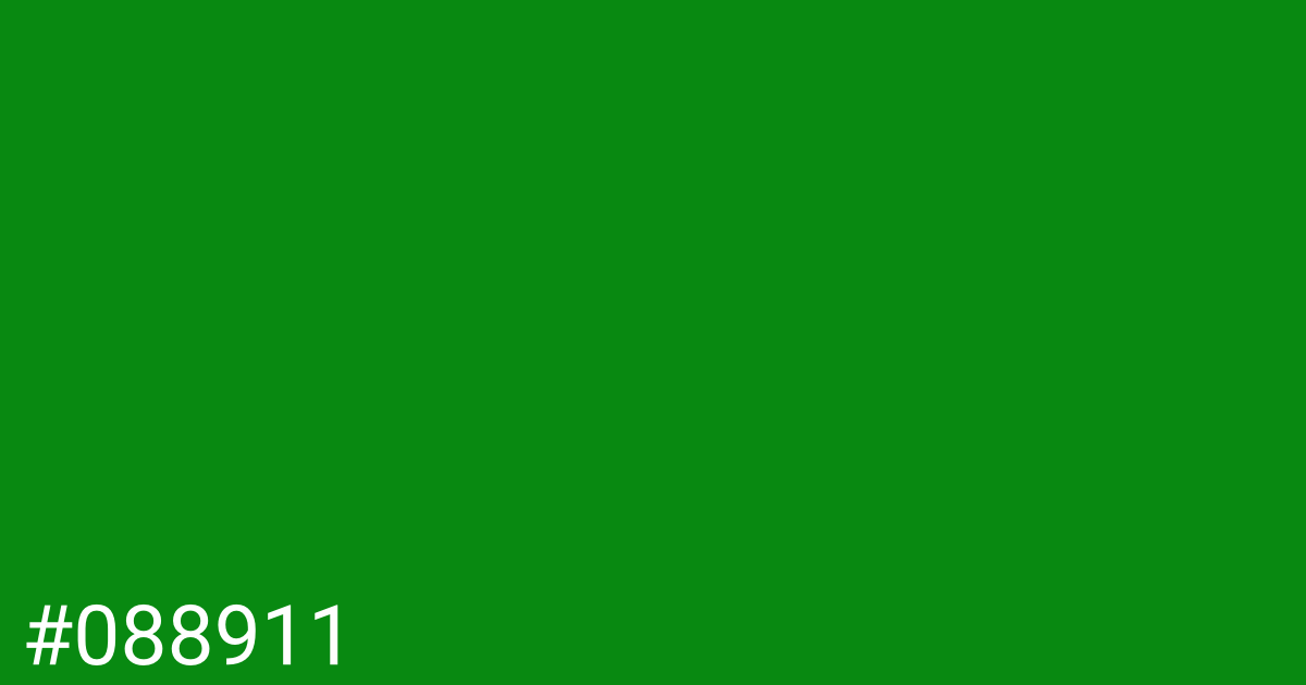 Hex color #088911 graphic