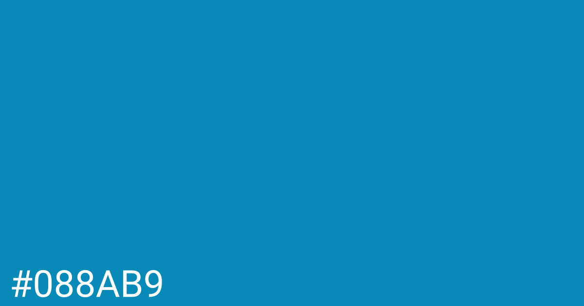 Hex color #088ab9 graphic