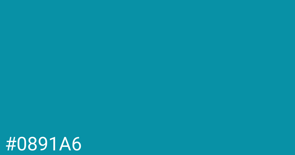 Hex color #0891a6 graphic