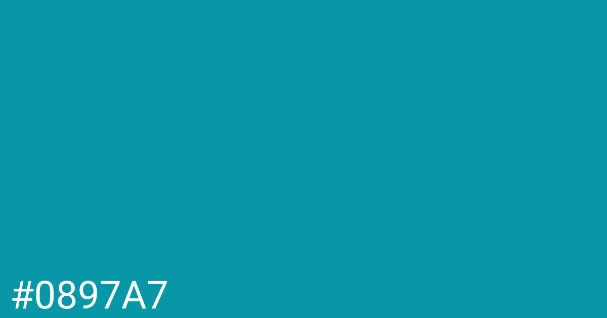 Hex color #0897a7 graphic