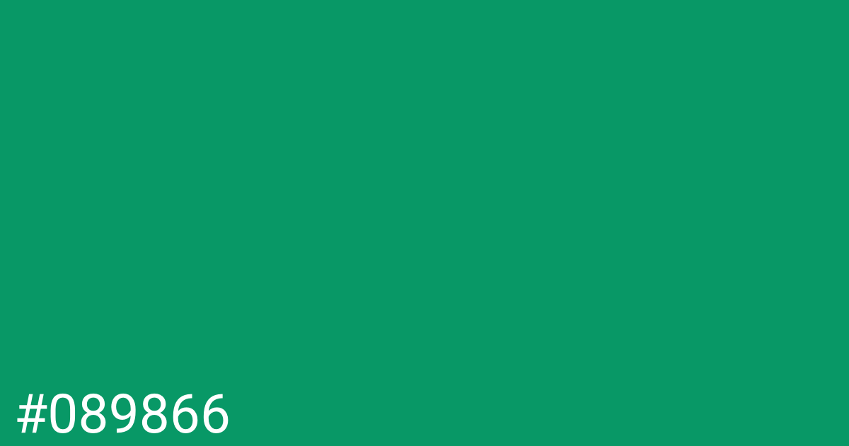 Hex color #089866 graphic
