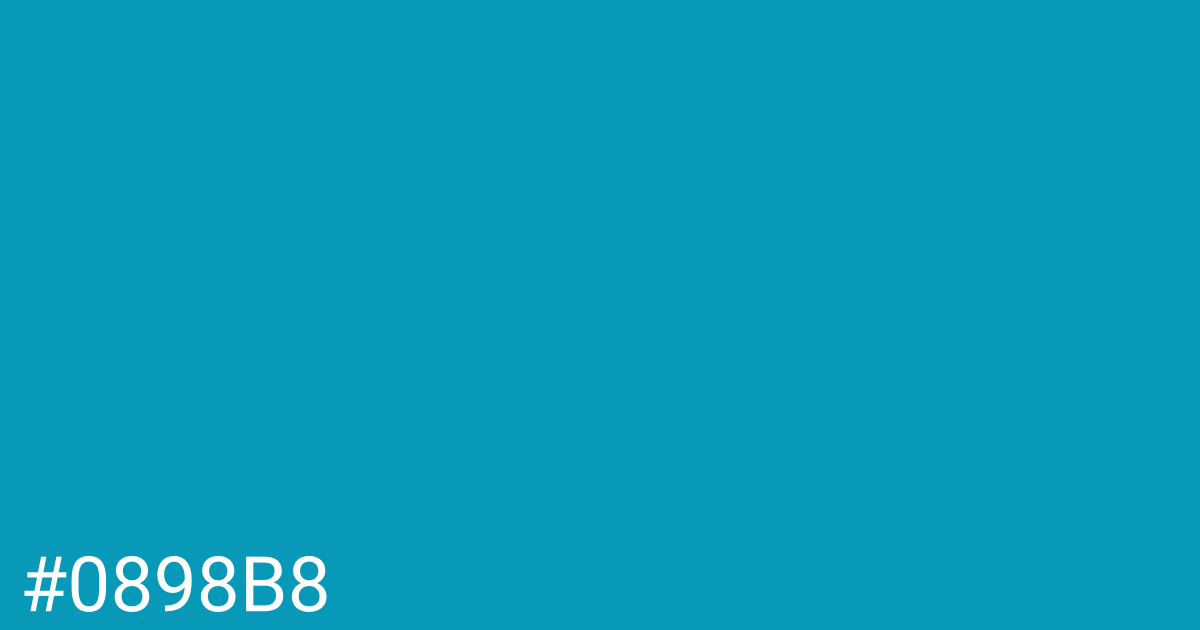 Hex color #0898b8 graphic