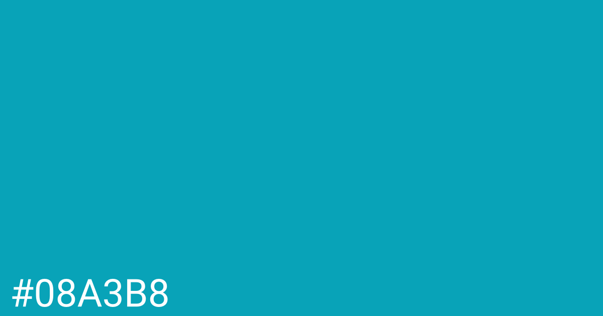 Hex color #08a3b8 graphic