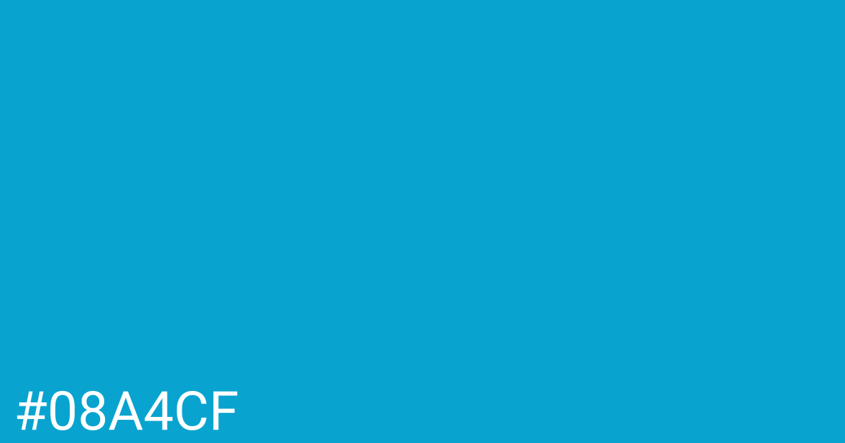 Hex color #08a4cf graphic
