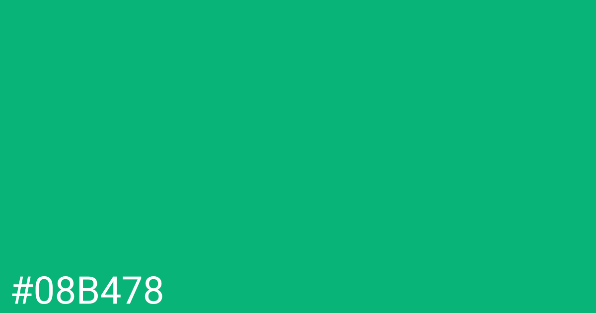 Hex color #08b478 graphic