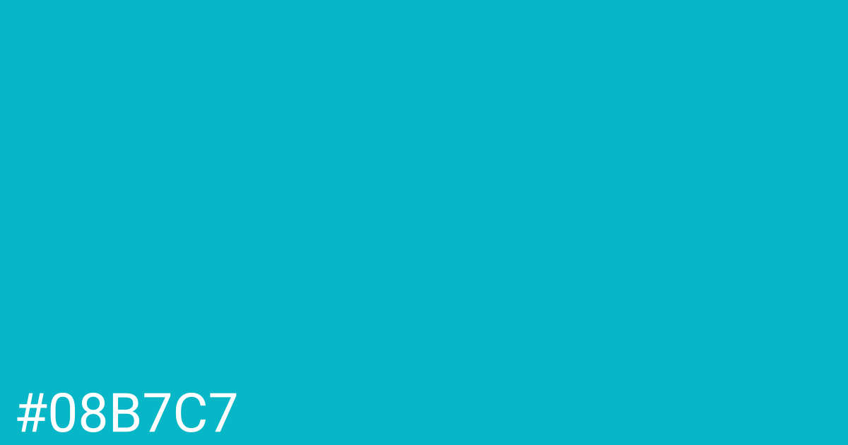 Hex color #08b7c7 graphic